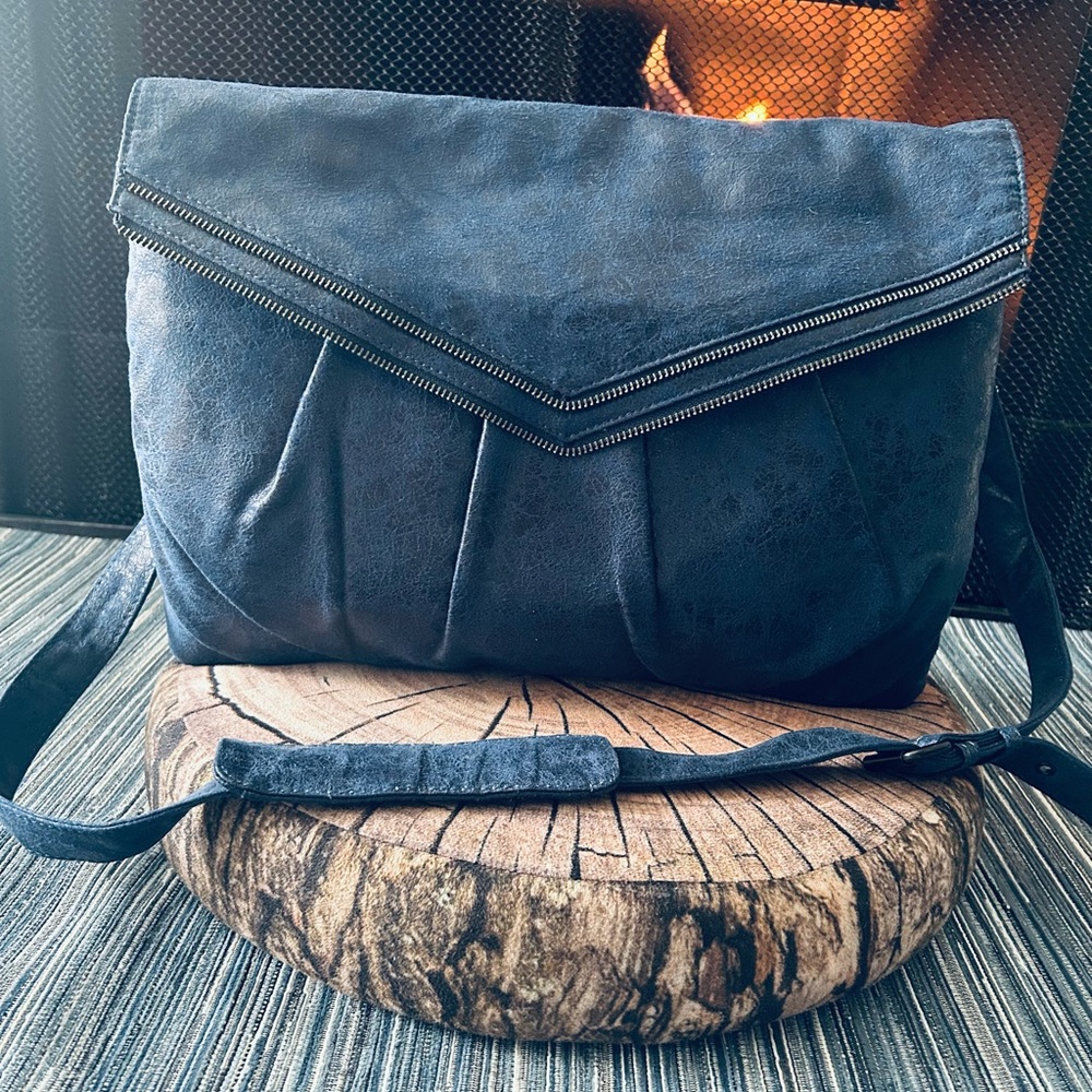 MATT & NAT Ritual Laptop Messenger Clutch Bag Stardust Blue